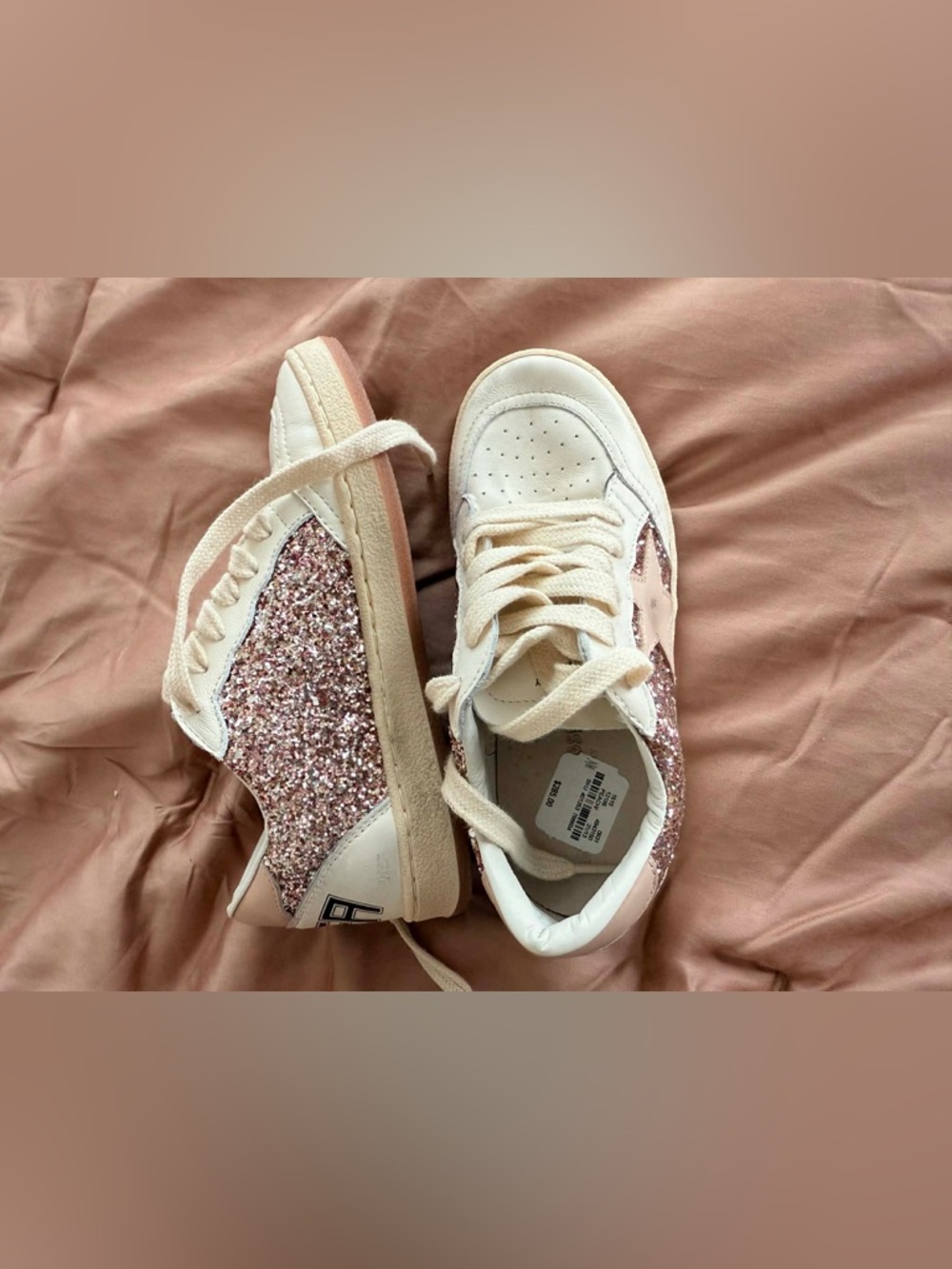 Golden Goose Kids Glitter Pink Star Sneakers - Picture 3 of 3